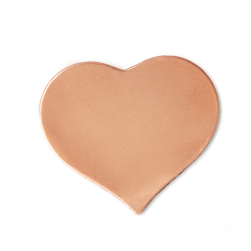 Metal Stamping Blanks Copper Puffy Heart, 24mm (.94") x 21.5mm (.85"), 24g